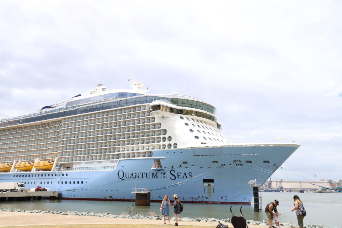 Royal Caribbean Quantum Of The Seas docked in Brisbane