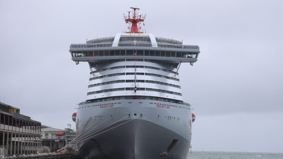 Virgin Voyages Resilent Lady Docked At melbourne